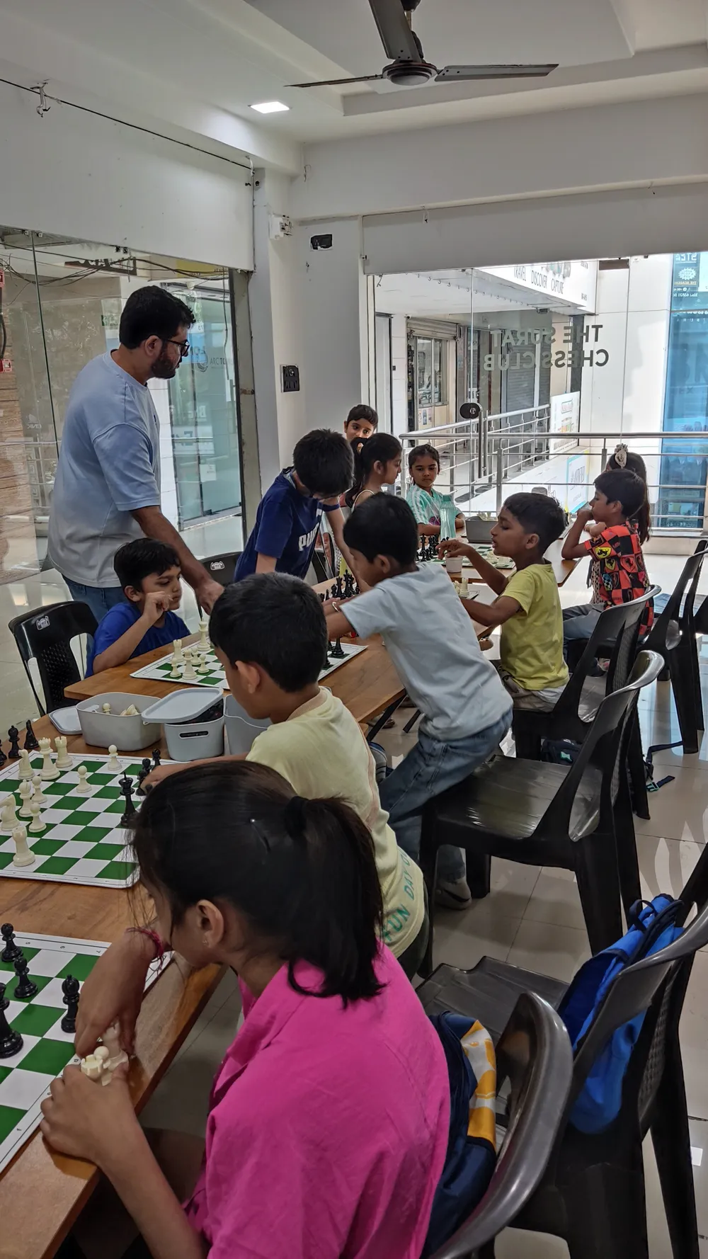 Chess practice session at Surat Chess Club, Vesu, Surat