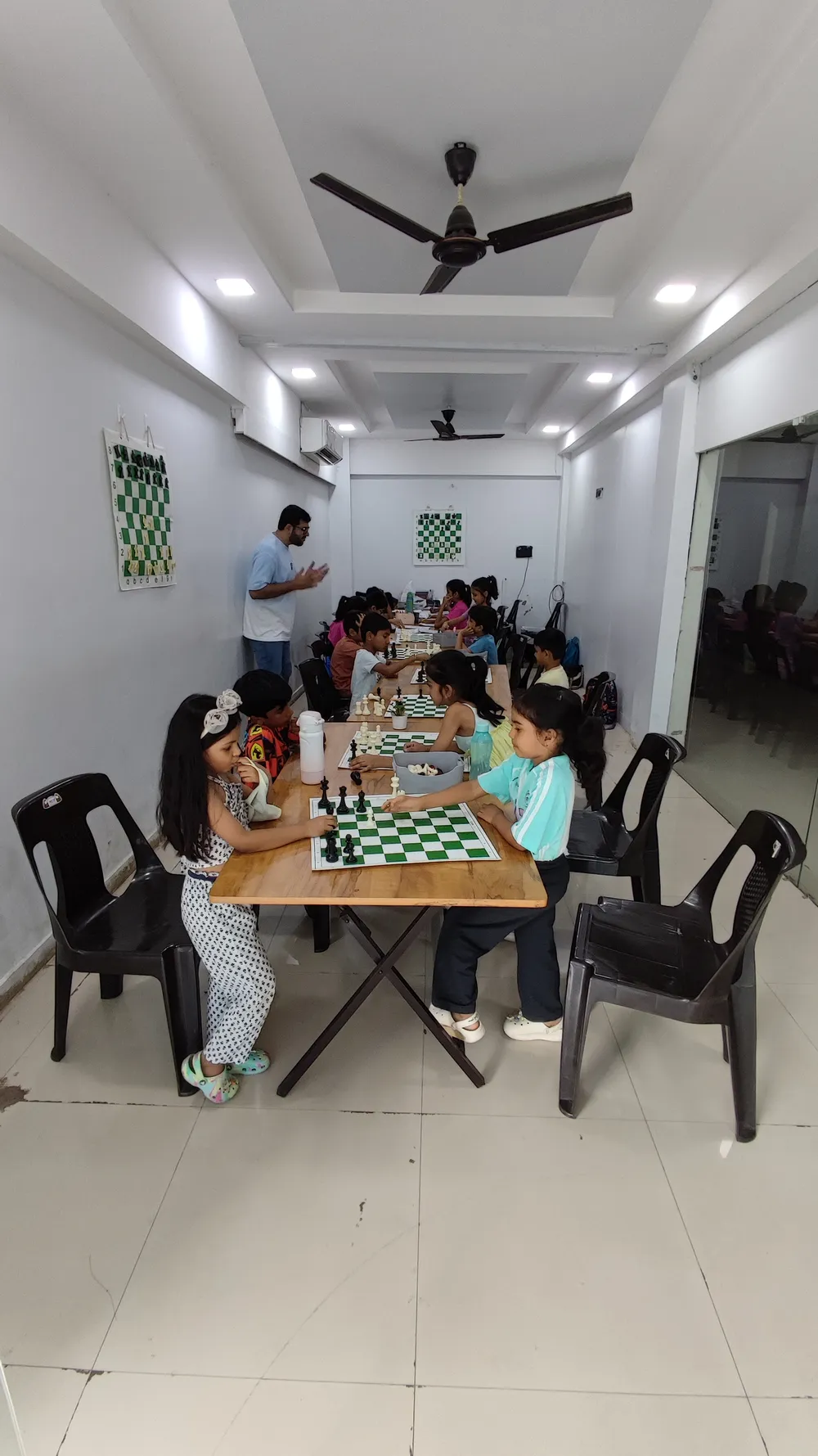Chess students at Surat Chess Club in Vesu, Surat